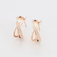Pendientes de Aleación Bañado en Oro con Cristal Emporia® Blanco