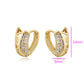 Pendientes de Aleación Bañado en Oro con Cristal Emporia® Blanco