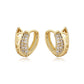 Pendientes de Aleación Bañado en Oro con Cristal Emporia® Blanco