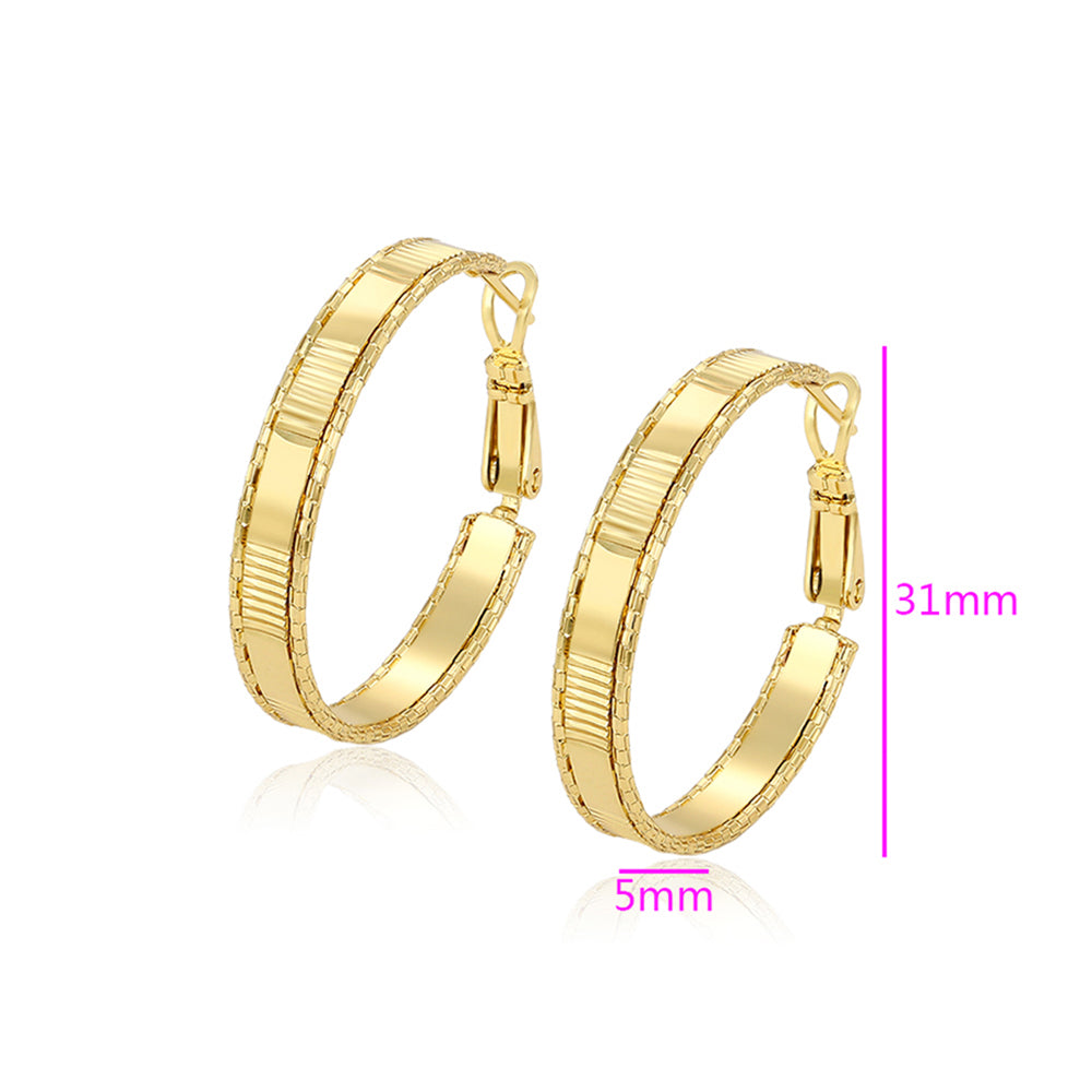 Pendientes de Aleación Bañado en Oro 2 