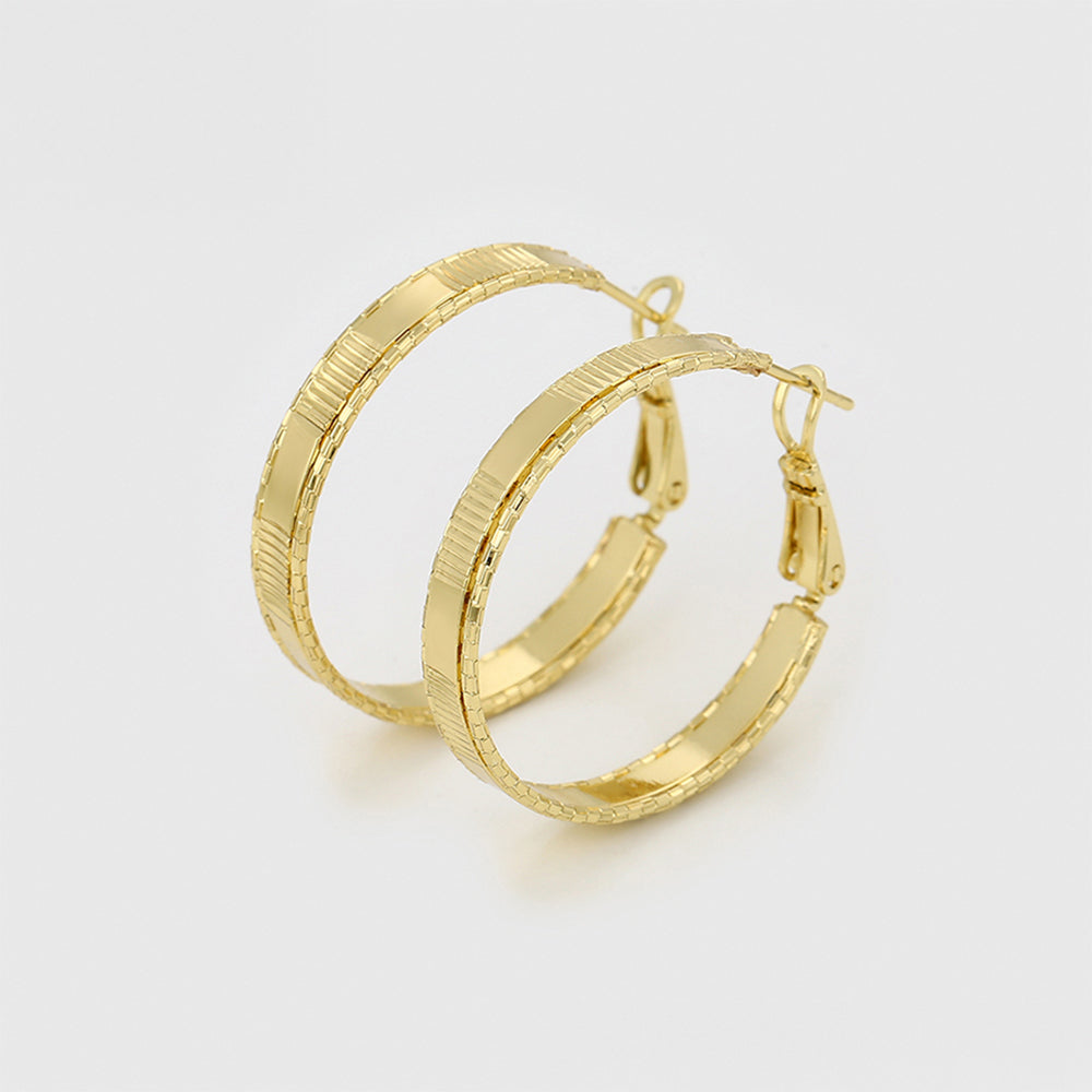 Pendientes de Aleación Bañado en Oro