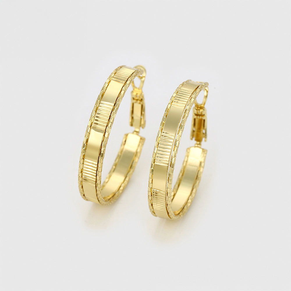 Pendientes de Aleación Bañado en Oro 4 