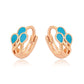 Pendientes de Aleación Bañado en Oro con Cristal Emporia® Azul
