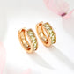Pendientes de Aleación Bañado en Oro con Cristal Emporia® Verde