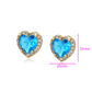 Pendientes de Aleación Bañado en Oro con Cristal Emporia® Azul