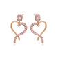 Pendientes de Aleación Bañado en Oro con Cristal Emporia® Rosa