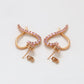 Pendientes de Aleación Bañado en Oro con Cristal Emporia® Rosa