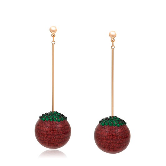 Pendientes de Aleación Bañado en Oro con Cristal Emporia® Verde