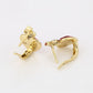 Pendientes de Aleación Bañado en Oro con Cristal Emporia® Rosa y Cristal Emporia® Blanco