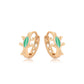 Pendientes de Aleación Bañado en Oro con Cristal Emporia® Verde