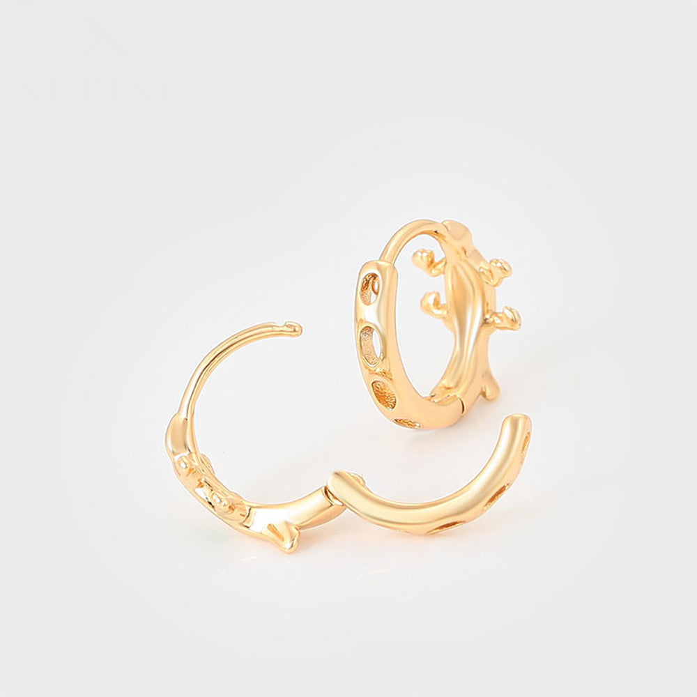 Pendientes de Aleación Bañado en Oro con Cristal Emporia® Verde 4 