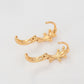 Pendientes de Aleación Bañado en Oro con Cristal Emporia® Blanco