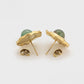 Pendientes de Aleación Bañado en Oro con Cristal Emporia® Verde