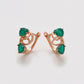 Pendientes de Aleación Bañado en Oro con Cristal Emporia® Verde