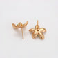 Pendientes de Aleación Bañado en Oro con Cristal Emporia® Azul