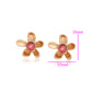 Pendientes de Aleación Bañado en Oro con Cristal Emporia® Rosa