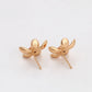 Pendientes de Aleación Bañado en Oro con Cristal Emporia® Rosa