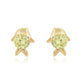 Pendientes de Aleación Bañado en Oro con Cristal Emporia® Verde