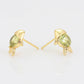 Pendientes de Aleación Bañado en Oro con Cristal Emporia® Verde