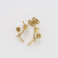 Pendientes de Aleación Bañado en Oro con Perla de cristal y Cristal Emporia® Blanco