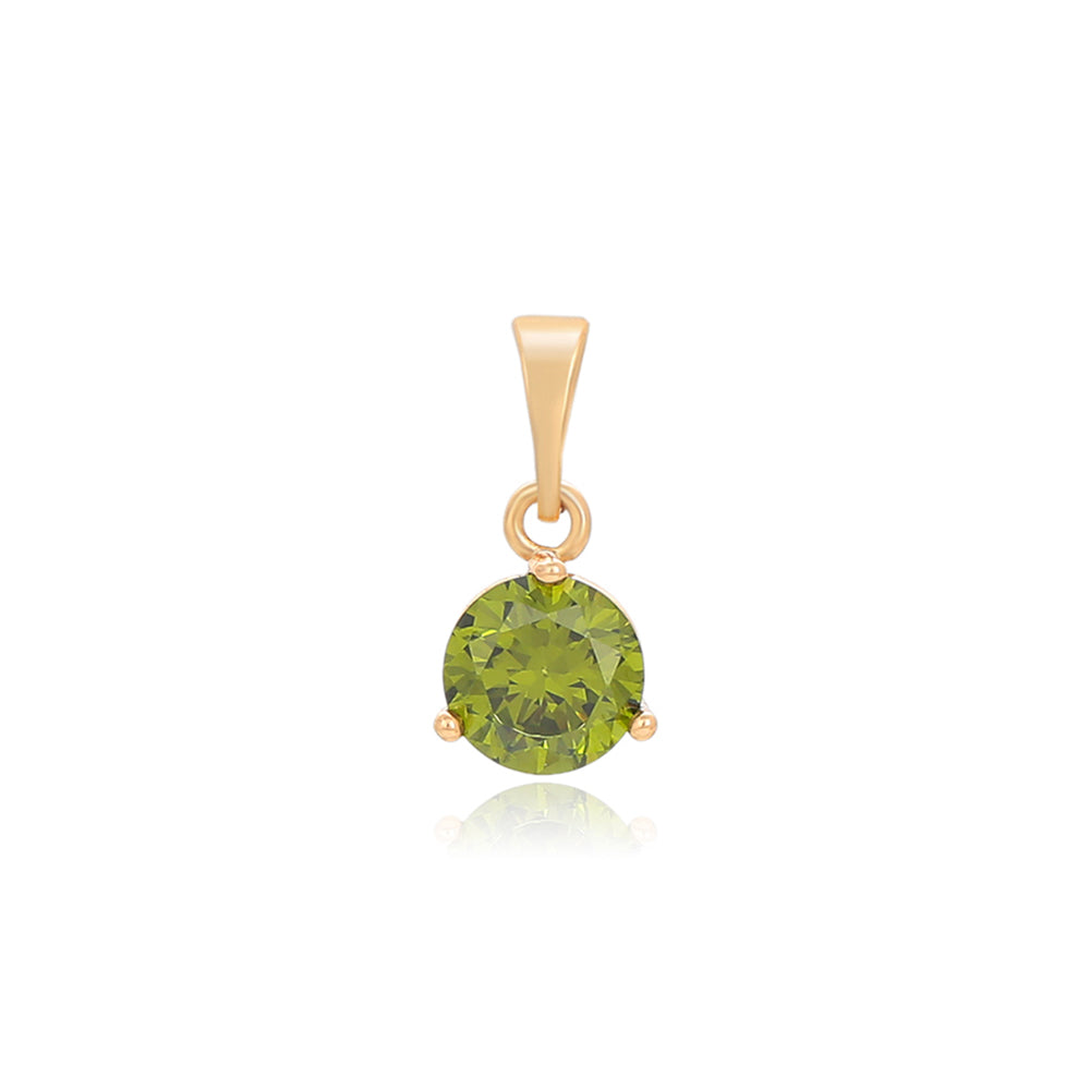 Colgante de Aleación Bañado en Oro con Cristal Emporia® Verde 1 