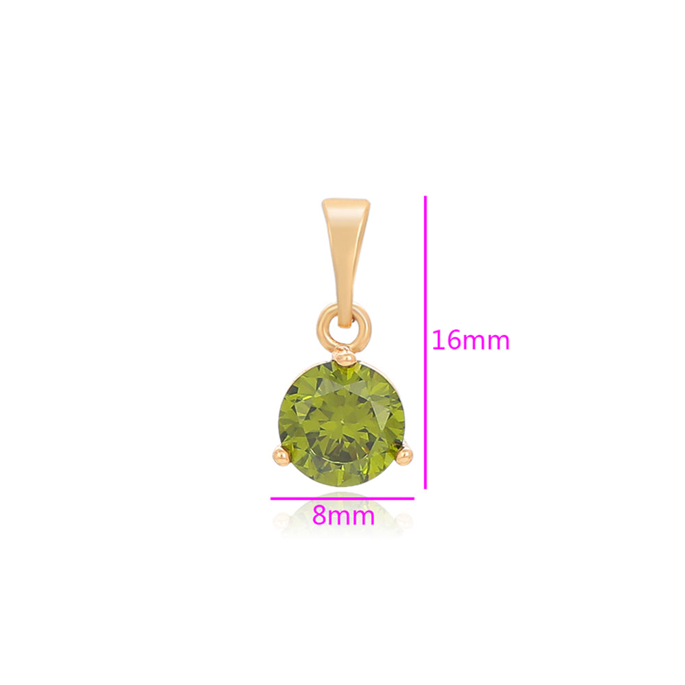 Colgante de Aleación Bañado en Oro con Cristal Emporia® Verde