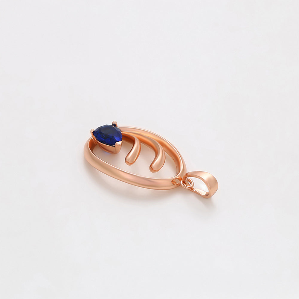 Colgante de Aleación Bañado en Oro con Cristal Emporia® Azul 6 