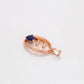 Colgante de Aleación Bañado en Oro con Cristal Emporia® Azul