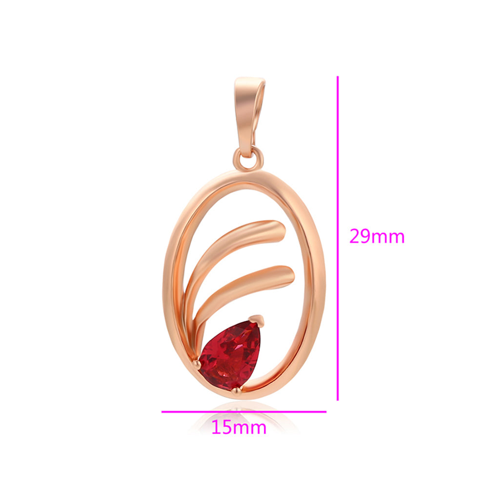 Colgante de Aleación Bañado en Oro con Cristal Emporia® Rojo 2 