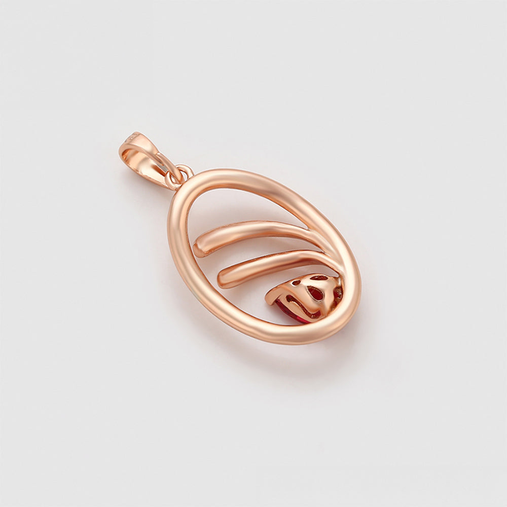 Colgante de Aleación Bañado en Oro con Cristal Emporia® Rojo 6 