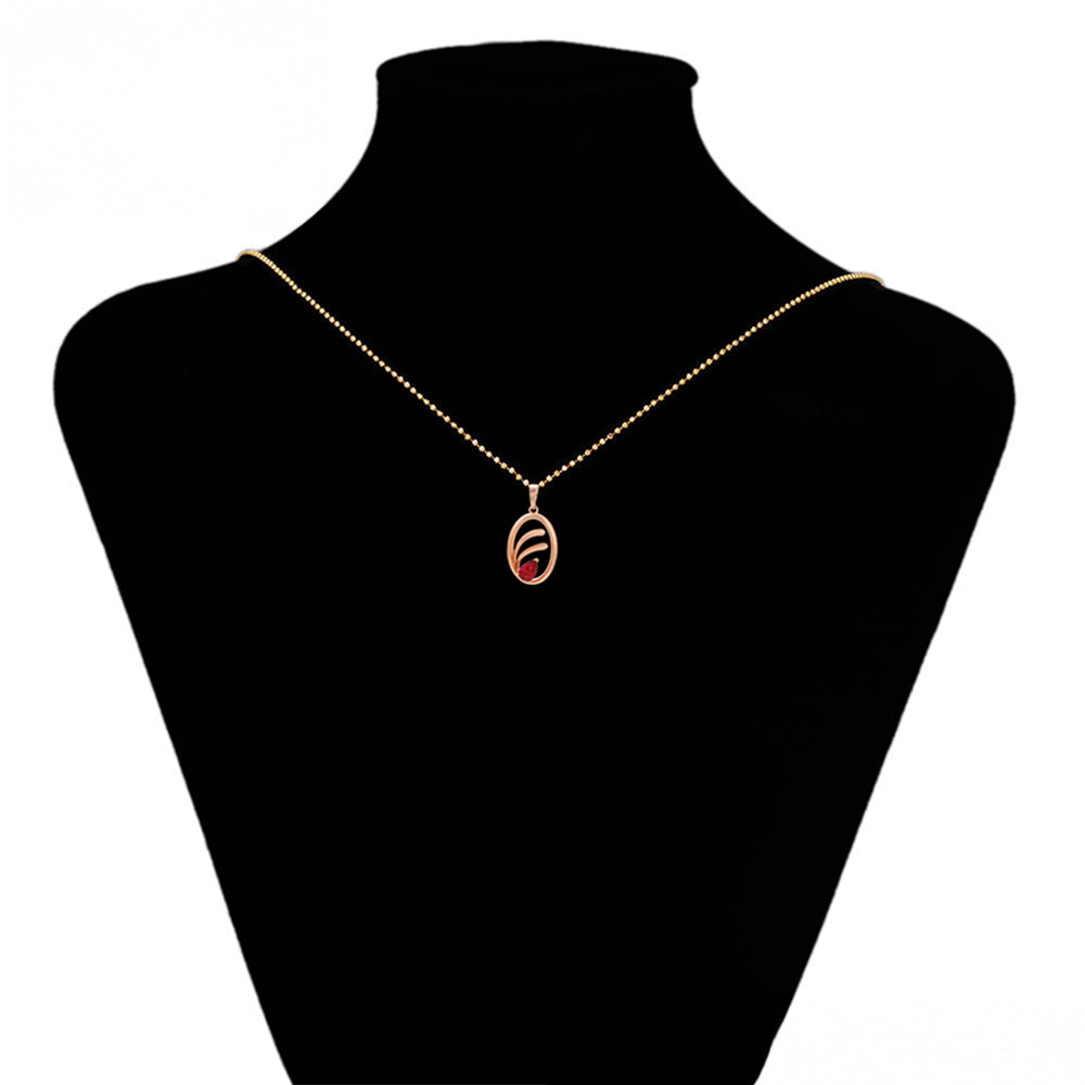 Colgante de Aleación Bañado en Oro con Cristal Emporia® Rojo 8 