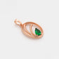 Colgante de Aleación Bañado en Oro con Cristal Emporia® Verde