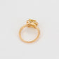 Anillo de Aleación Bañado en Oro con Cristal Emporia® Amarillo y Cristal Emporia® Blanco