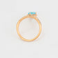 Anillo de Aleación Bañado en Oro con Cristal Emporia® Azul y Cristal Emporia® Blanco