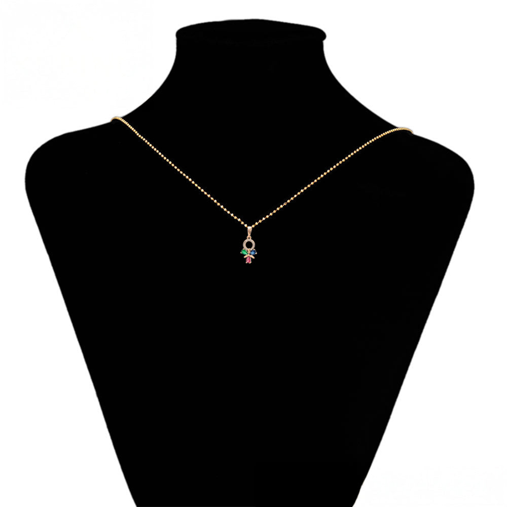 Conjunto de Aleación Bañado en Oro con Cristal Emporia® Rojo y Cristal Emporia® Verde ( Pendientes +Colgante ) 5 