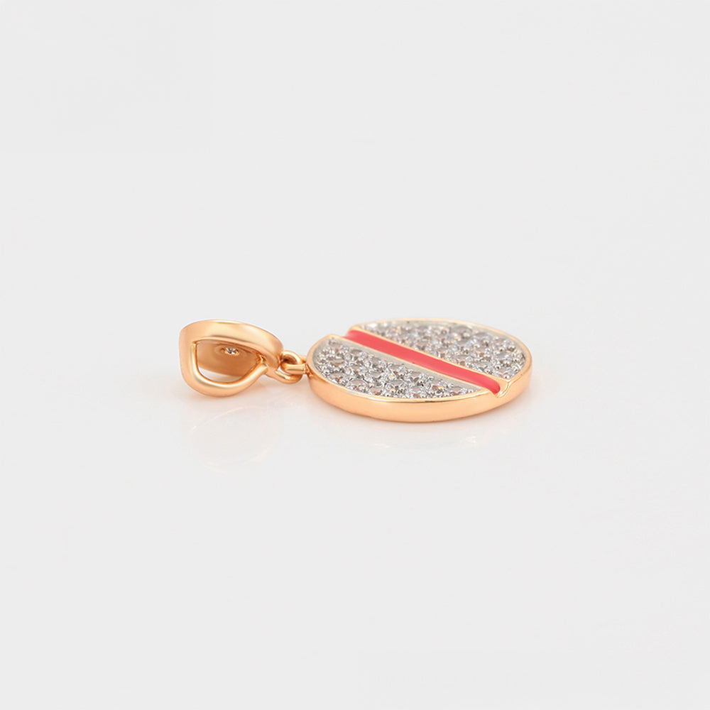Conjunto de Aleación Bañado en Oro con Cristal Emporia® Rojo y Cristal Emporia® Blanco ( Pendientes +Colgante ) 5 