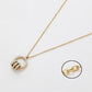 Conjunto de Aleación Bañado en Oro con Cristal Emporia® Blanco ( Collar +Pendientes +Colgante )