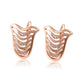 Pendientes de Aleación Bañado en Oro con Cristal Emporia® Blanco