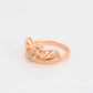 Anillo de Aleación Bañado en Oro con Cristal Emporia® Blanco