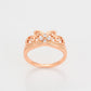 Anillo de Aleación Bañado en Oro con Cristal Emporia® Blanco