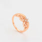 Anillo de Aleación Bañado en Oro con Cristal Emporia® Blanco