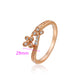 Anillo de Aleación Bañado en Oro con Cristal Emporia® Blanco