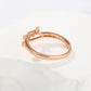 Anillo de Aleación Bañado en Oro con Cristal Emporia® Blanco