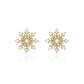 Pendientes de Aleación Bañado en Oro con Cristal Emporia® Blanco