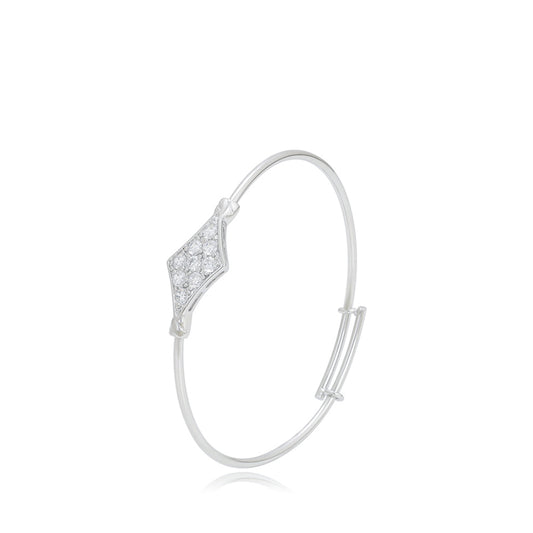 Pulsera de Aleación Bañado en Oro con Cristal Emporia® Blanco