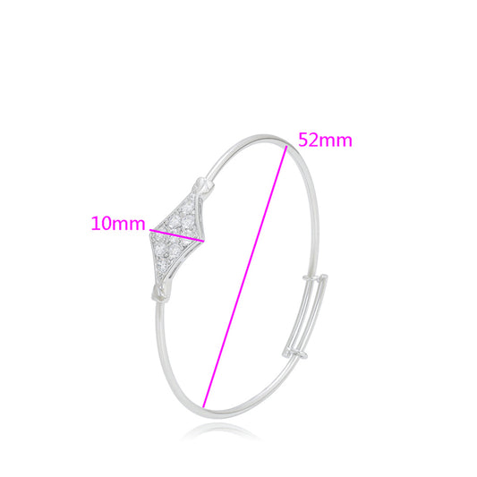 Pulsera de Aleación Bañado en Oro con Cristal Emporia® Blanco