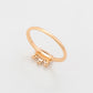 Anillo de Aleación Bañado en Oro con Cristal Emporia® Blanco