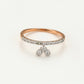 Anillo de Aleación Bañado en Oro con Cristal Emporia® Blanco