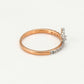 Anillo de Aleación Bañado en Oro con Cristal Emporia® Blanco