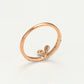 Anillo de Aleación Bañado en Oro con Cristal Emporia® Blanco